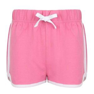 Skinni Minni Childrens/Kids Retro Shorts / Bright Pink/White